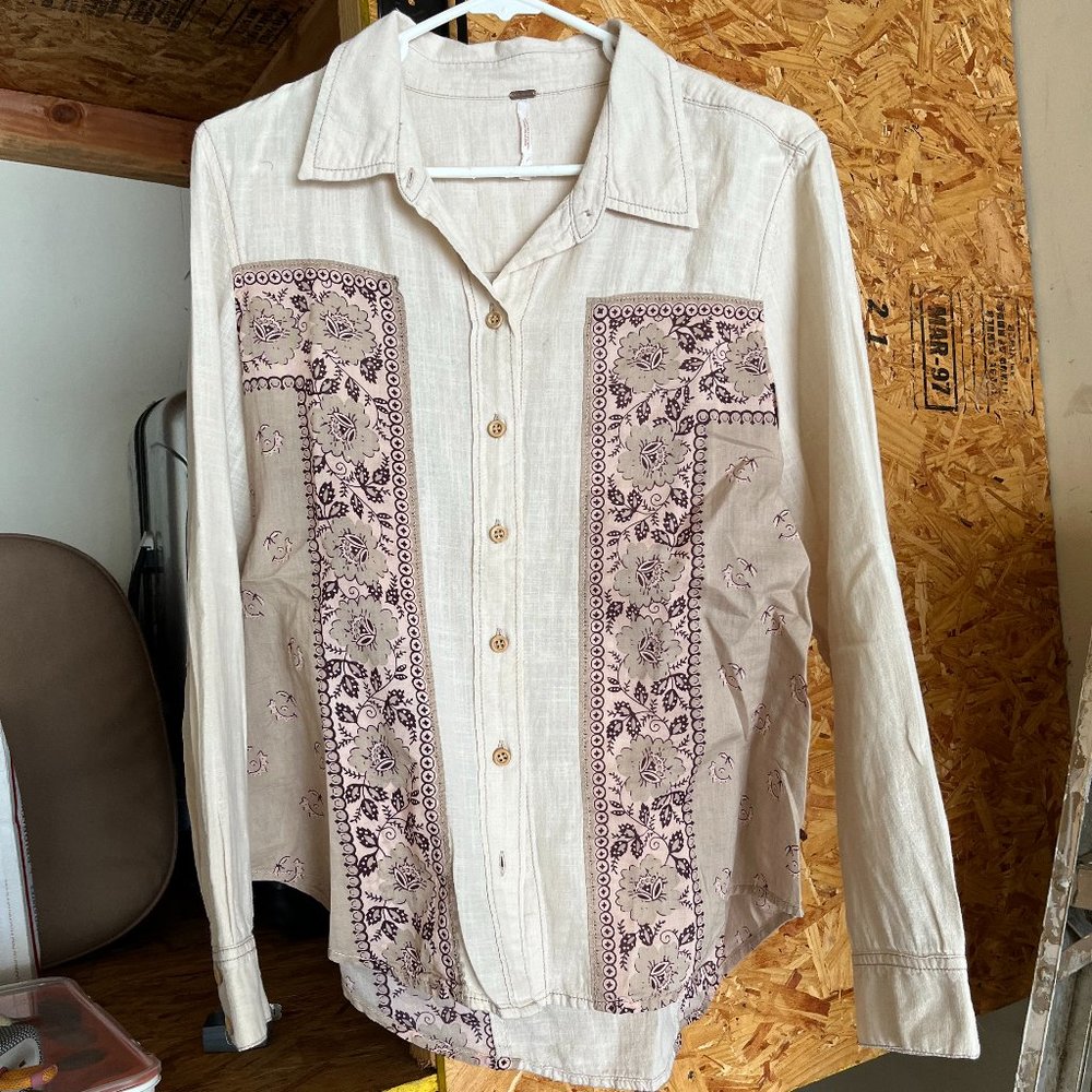 small free people button up shirt